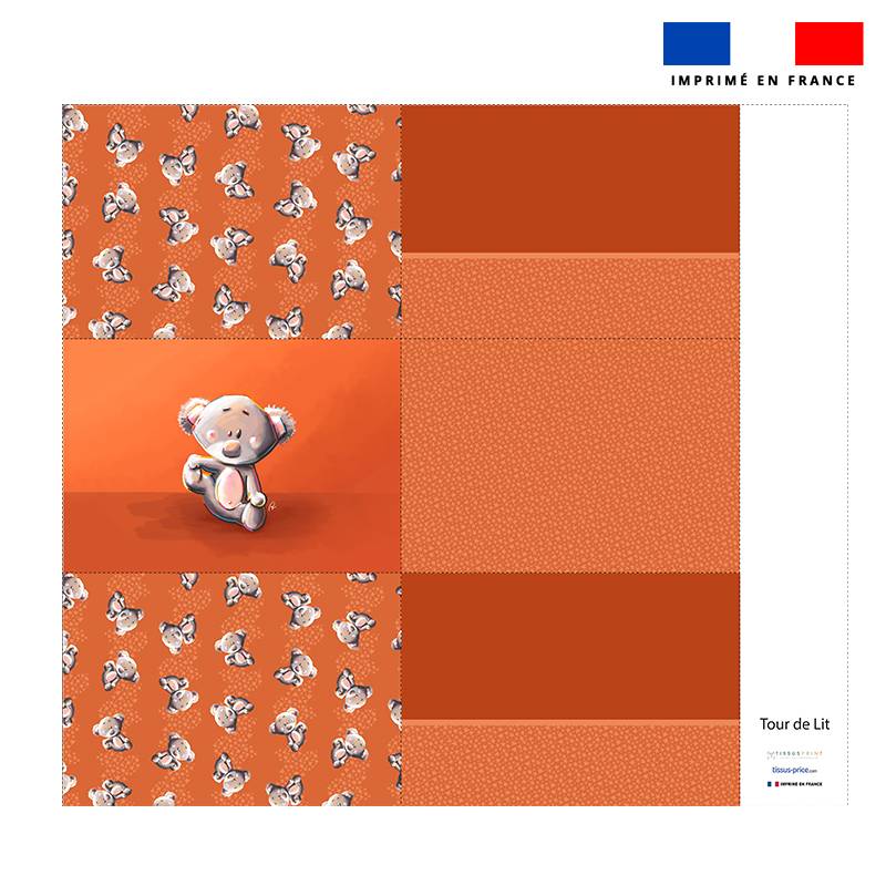 Coupon pour tour de lit motif bébé koala - Création Stillistic