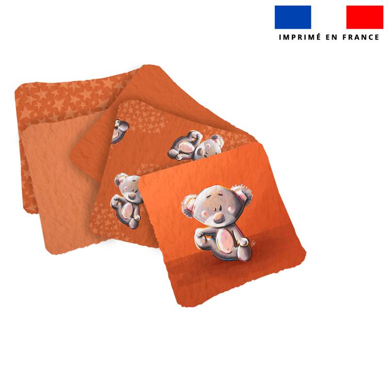 Coupon lingettes lavables motif bébé koala - Création Stillistic