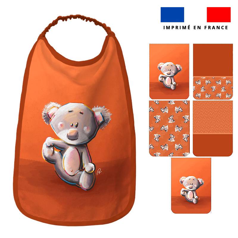 Lot de 5 coupons éponge pour serviettes de table pour enfant motif bébé koala - Création Stillistic