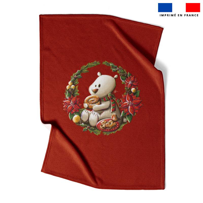 Coupon couverture imprimé ours christmas - Création Stillistic