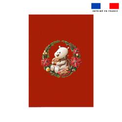 Coupon couverture imprimé ours christmas - Création Stillistic