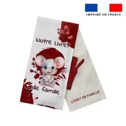 Kit protège livret de famille motif souris aquarelle