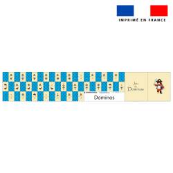 Patron imprimé pour jeu de dominos motif pirate