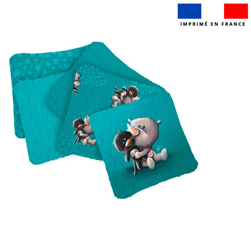 Coupon lingettes lavables motif bébé rhino - Création Stillistic