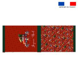 Kit hotte de Noel motif souris de noel rouge - Création Stillistic