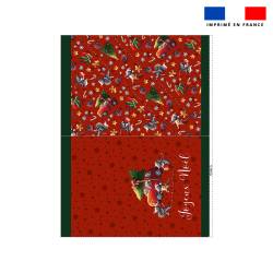 Kit hotte de Noel motif souris de noel rouge - Création Stillistic