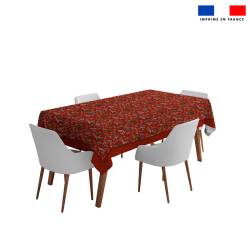 Coupon pour nappe rectangle motif souris de noel rouge - Création Stillistic