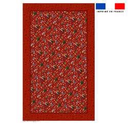 Coupon pour nappe rectangle motif souris de noel rouge - Création Stillistic