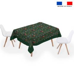 Coupon pour nappe rectangle motif souris de noel vert - Création Stillistic