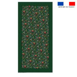 Coupon pour nappe rectangle motif souris de noel vert - Création Stillistic