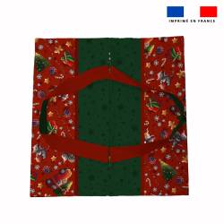 Patron sac à tarte motif souris de noel rouge et vert - Création Stillistic