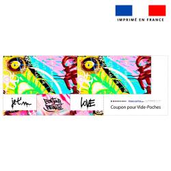 Coupon pour vide-poches motif graffiti rose - Création Alex Z