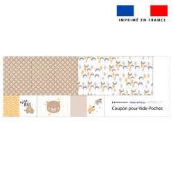 Coupon pour vide-poches motif baby marron et ocre