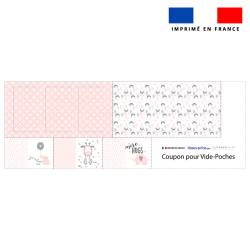 Coupon pour vide-poches motif baby rose et gris