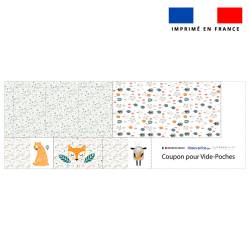 Coupon pour vide-poches motif animaux de la forêt