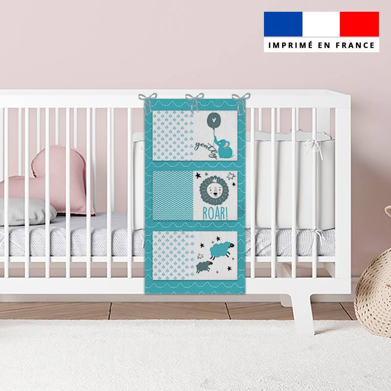 Coupon pour vide-poches motif baby bleu et gris