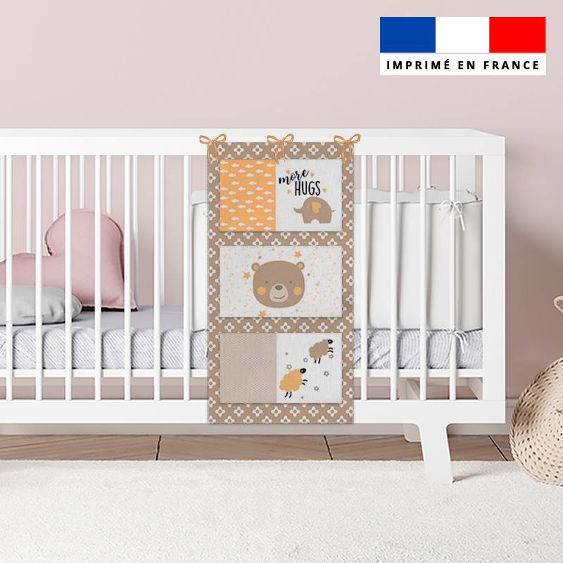 Coupon pour vide-poches motif baby marron et ocre