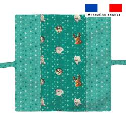 Kit protège livret de famille motif animaux du froid - Création Stillistic