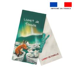 Kit protège livret de famille motif animaux du froid - Création Stillistic