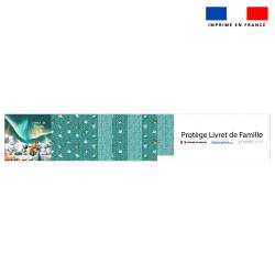 Kit protège livret de famille motif animaux du froid - Création Stillistic