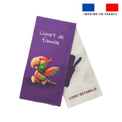 Kit protège livret de famille motif bébé perroquet - Création Stillistic