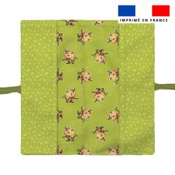 Kit protège livret de famille motif bébé singe - Création Stillistic