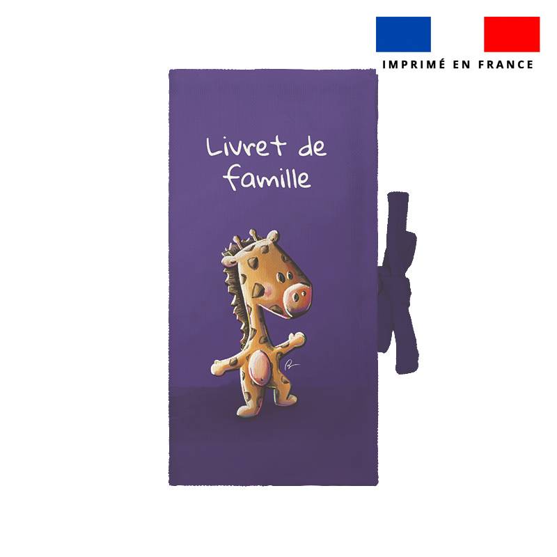 Kit protège livret de famille motif girafe - Création Stillistic