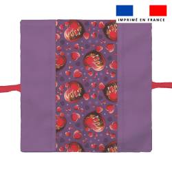 Kit protège livret de famille motif loutre coeur - Création Stillistic