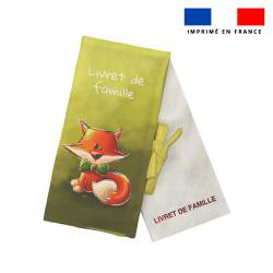 Kit protège livret de famille motif renard - Création Stillistic