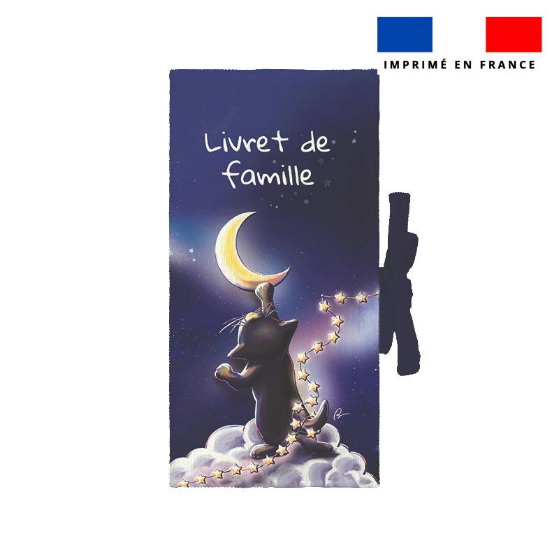 Kit protège livret de famille motif chat sirius - Création Stillistic