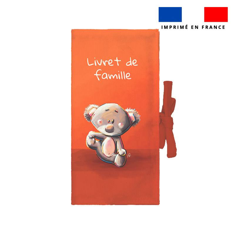 Kit protège livret de famille motif bébé koala - Création Stillistic