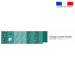 Kit protège livret de famille personnalisé - Animaux du froid renard - Création Stillistic