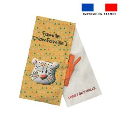 Kit protège livret de famille personnalisé - Animaux du froid panthère - Création Stillistic