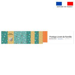 Kit protège livret de famille personnalisé - Animaux du froid panthère - Création Stillistic