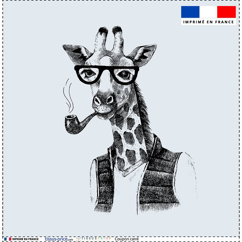 Coupon 45x45 cm motif girafe hipster