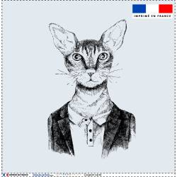 Coupon 45x45 cm motif chat hipster