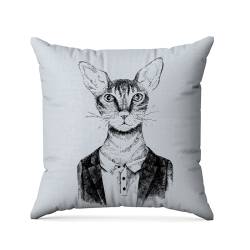 Coupon 45x45 cm motif chat hipster