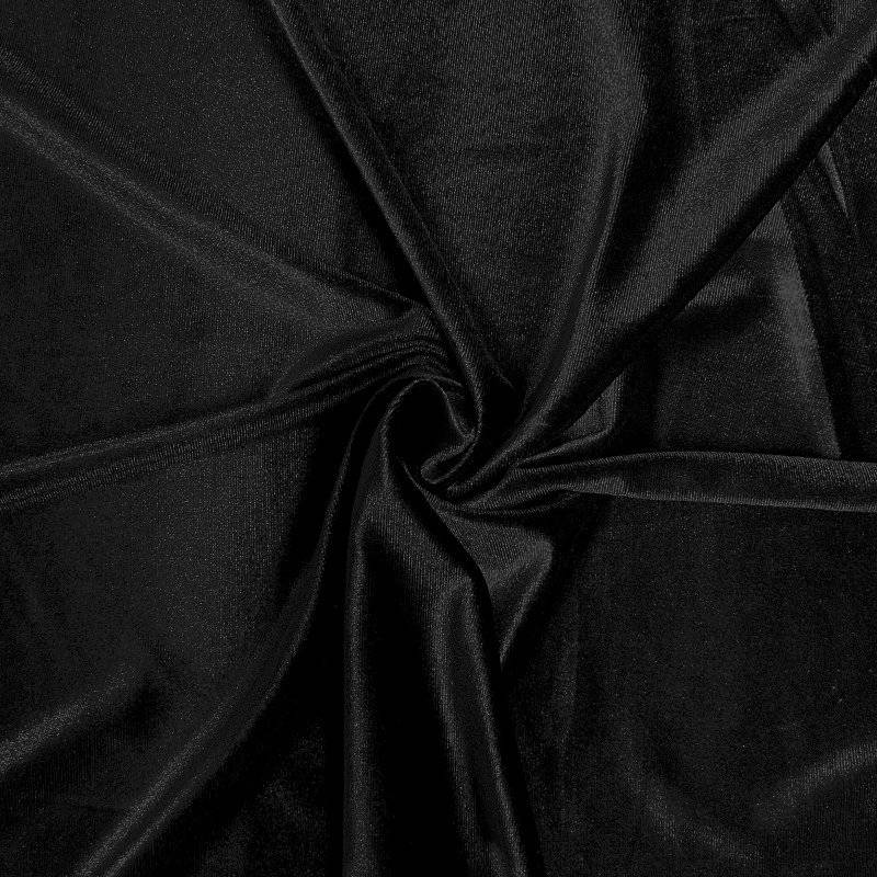 Velours stretch brillant noir