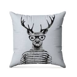 Coupon 45x45 cm motif cerf hipster