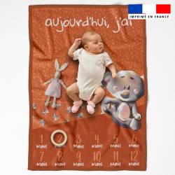 Coupon pour couverture mensuelle bébé motif bébé koala - Création Stillistic