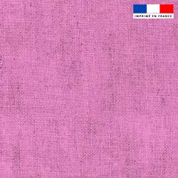 Tissu imperméable aspect lin lilas