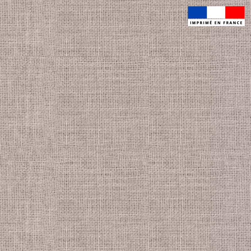 Tissu imperméable motif chiné aspect lin grège