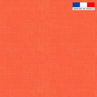 Tissu imperméable motif chiné aspect lin corail