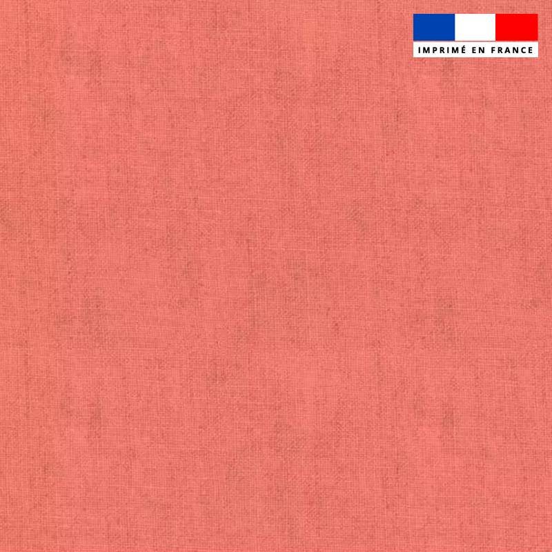 Tissu imperméable corail aspect lin