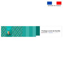 Kit protège livret de famille motif bébé guépard - Création Stillistic