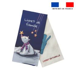 Kit protège livret de famille motif bébé ours polaire - Création Stillistic