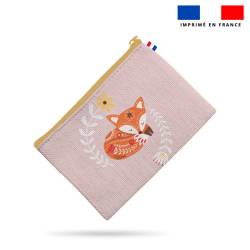 Kit pochette motif folk fox