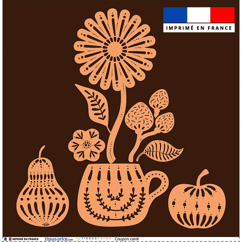 Coupon 45x45 cm motif éclat d'automne