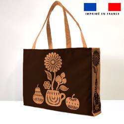 Kit couture sac cabas motif éclat d'automne