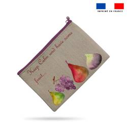 Kit pochette motif fruits...